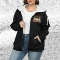 thumbnail image 5 of QIUOMBBP Womens Christmas Hoodies Casual Long Sleeve Zip Up Sweatshirts with Pocket Sherpa Fleece Winter Coats, Black, XL, 5 of 6