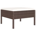 thumbnail image 2 of vidaXL 6 Piece Garden Lounge Set with Cushions Poly Rattan Brown, 2 of 5