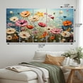 thumbnail image 4 of Designart "Petal Dance Abstract Wildflowers" Floral Metal Art Print Set, 4 of 5