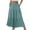 Turquoise #005, variant on Womens Boho Casual Maxi Skirts Flowy Elastic High Waisted A-Line Long Skirts with Pockets Black 2XL