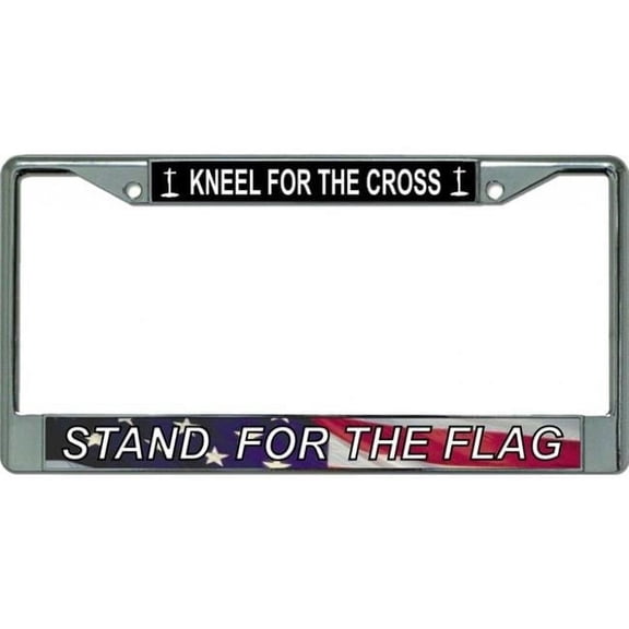 212 Main LPO3604 6 x 12 in. Stand for the Flag Chrome License Plate Frame