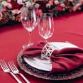 thumbnail image 4 of 12 Pieces Silver Napkin Ring Personalized Metal Napkin Ring Openwork Napkin Ring for Wedding, 4 of 5