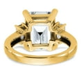 thumbnail image 6 of 14k Yellow Gold Three Stone Engagement Ring Moissanite Size 7 (3.08 cttw.), 6 of 8
