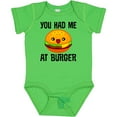 thumbnail image 3 of Inktastic You Had Me at Burger Boys or Girls Baby Bodysuit, 3 of 5