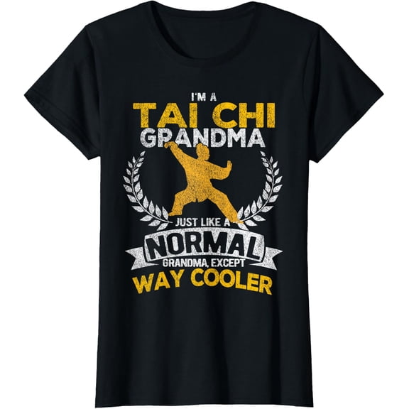 Funny Tai Chi Grandma Chinese Martial Arts Retro Vintage T-Shirt