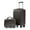 Brown, variant on imerelez 14"/20" 2 pcs/set in ABS Spinner Wheel Luggage, with Combination Lock and Front Opening Design, 14" Cosmetic Case (Yellow)