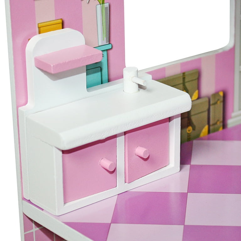 Dollhouse for 3-8 Girls and Boys Great Gift, 24.4'' x 10.6'' x