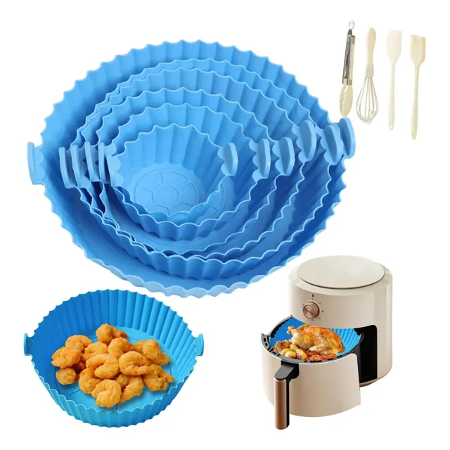 Kit Moldes De Silicon Para Freidora De Aire Reutilizable *