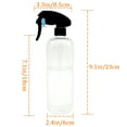 thumbnail image 2 of 4Pcs Fine Mist Empty Spray Bottles Plastic Empty Clear Spray Bottle,Refillable 16 oz Containers for Cleaning Products,Hair spray,Aromatherapy,Misting Plants,or Cooking, 2 of 7