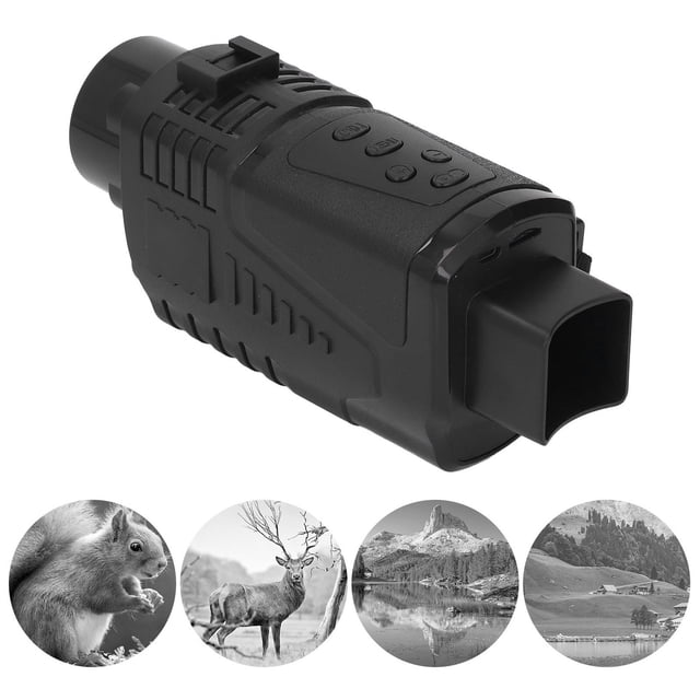 Digital Night Vision Monocular, 6 Gear ABS Metal Infrared Night Vision Device 1.5in HD Display 1080P with Charging Line for Night Fishing
