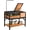 (Black) Turtle Habitat with Leg, variant on Aivituvin Tortoise Habitat, Wooden Tortoise House with Detachable Legs, Turtle Cage Reptile Terrarium with Lamp Holder