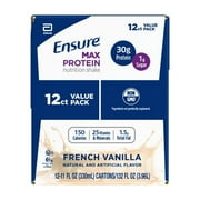 Ensure Max Protein Nutritional Shake French Vanilla Flavor 11 oz 12 Pack