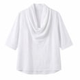 thumbnail image 5 of OGLCCG Womens 3/4 Sleeve Tops Trendy Draped Cowl Neck Tunic Shirts Office Business Blouse Dressy Casual Outfits, 5 of 5
