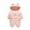 Pink, variant on PureCasa Jumpsuit for Toddler Boys Girls Winter Warm Snowsuit Outwear Newborn Hooded Footed Romper Jumpsuit for 0-24 Months