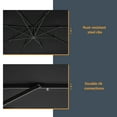 thumbnail image 4 of CHYVARY 8.2x8.2ft LED Outdoor Patio Offset Hanging Cantilever Umbrella W/Base for Deck,Poolside and Patio,Black, 4 of 9