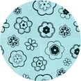 thumbnail image 1 of Ahgly Company Machine Washable Indoor Round Transitional Seafoam Green Area Rugs, 7' Round, 1 of 7