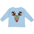 thumbnail image 3 of Inktastic Christmas Reindeer Face with Names and Red Nose Boys or Girls Long Sleeve Toddler T-Shirt, 3 of 5