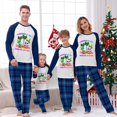 thumbnail image 3 of Pijamas familiares navideños a juego, conjuntos de pijamas verdes, My Gnomies, en julio, 3 of 4