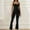 Black, variant on Babysbule Long Pants for Women Spring And Fall Tight Waistband Sleeveless Neck Long Jumpsuit