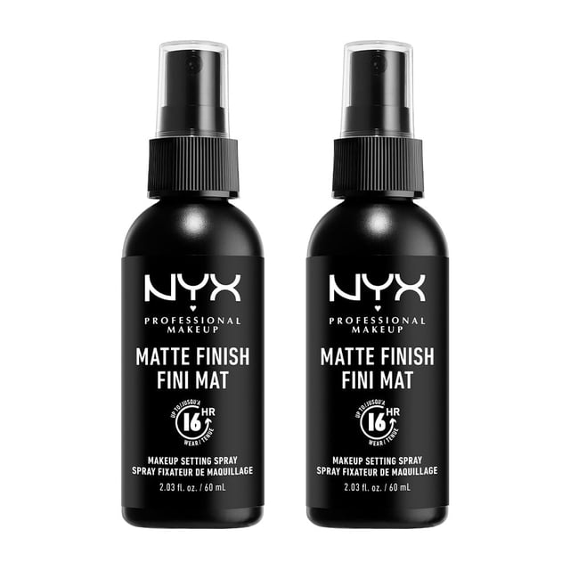 Kit Nyx Professional Makeup, Dúo Spray fijador de maquillaje acabado mate 60ML