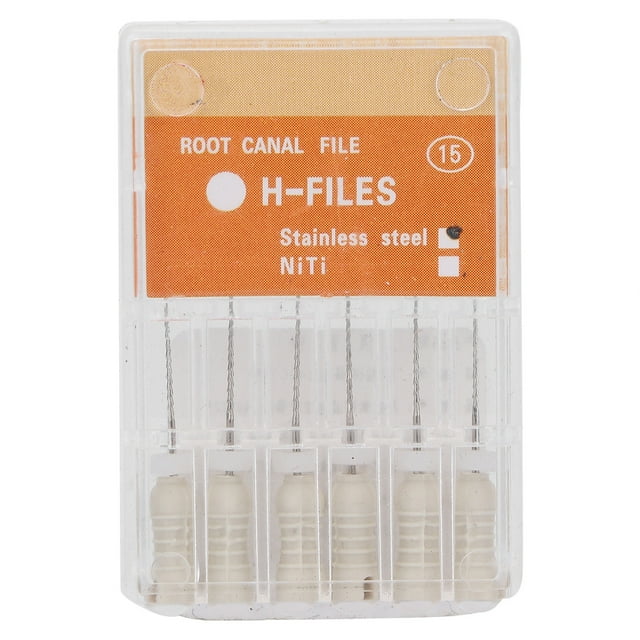 Limas de conducto radicular profesionales de acero inoxidable para endodoncia, accesorio para herramientas dentales (21 mm, 0,8 pulgadas)