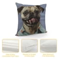 thumbnail image 4 of Qinduosi Pet Throw Pillow Cover Funny Pug Dogs Pillow Covers Pillowcovers Soft Double Side Print Sofa Linen Square Throw Pillowcover " inch for Living Room Bedroom Car Decor, 4 of 5