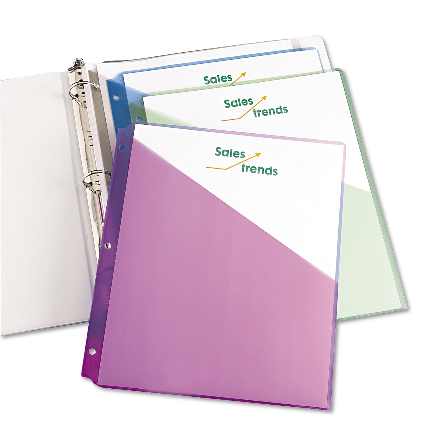 (2 pack) Avery Sheet Protector Pockets, Letter Size, Multicolor, 8.5" x 11",  Pack of 5