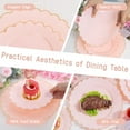 thumbnail image 3 of LIYH 120 Pcs Pink Plastic Plates Disposable, 3 of 8