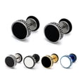 thumbnail image 1 of Pendientes estilo nacional retro versión barra redonda pendientes hombres y mujeres tendencia personalidad titanio acero pendientes, 1 of 5