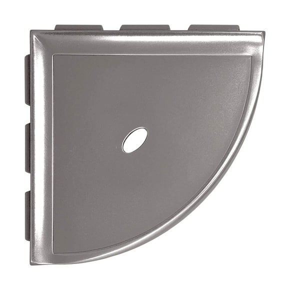 QDÉCOR Corner Shower Shelf Bathroom Caddy, Lugged For New Construction With Tiled Shower Walls, Bathroom Storage Organizer, 8 Inch Metro Design, Brushed Nickel Finish