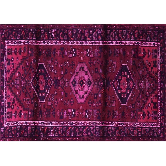 Ahgly Company Indoor Rectangle Persian Pink Traditional Area Rugs, 2' x 5'