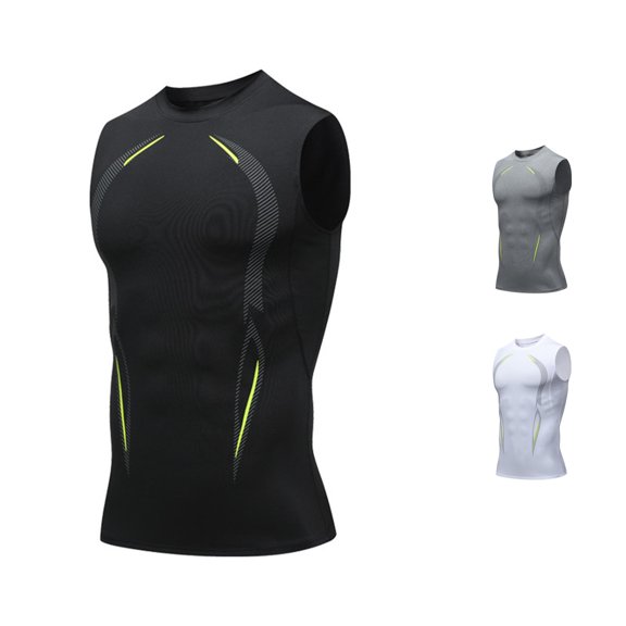 XIAONU Men Graphic Line Tank Top Sleeveless Athletic Workout Active Shirts