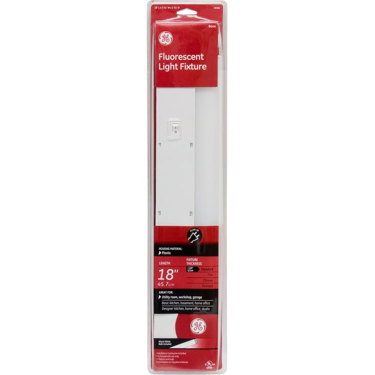GE 18in. Fluorescent Plug In Under Cabinet Light Fixture 16466