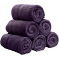 thumbnail image 4 of Luxury Hotel & Spa Collection, Quick Dry 100% Turkish Cotton 700 GSM, Eco Friendly Towel, for Bathroom, Gymand Kitchen Dobby Border Soft Hand Towel Set 16 X 30, Plum, Hand Towels - Set of 6, 4 of 5