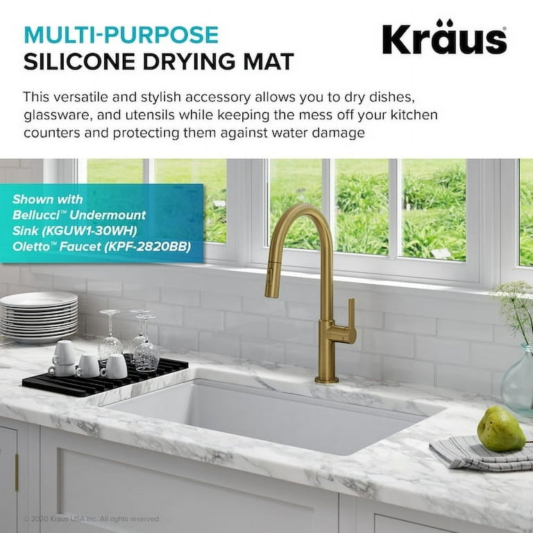 Kraus Kore Workstation 8.13 in x 14.75 in Silicone Sink Mat