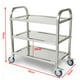 thumbnail image 5 of Catering Carro Cocina Carrito de Servicio con Ruedas 3, Diseño Industrial, Carrito de cocina, Carro de acero inoxidable con freno, para hotel, cocina esquí esquí Gafas de esquí, 5 of 5