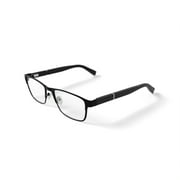Walmart Mens FM17197 Browline Prescription Eyeglasses with Case, Black