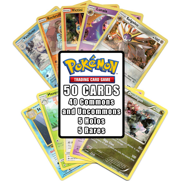 Pokemon Cards 50 Card Assorted Lot Holos, Rares
