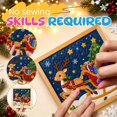 thumbnail image 4 of SeekLGT Christmas Deer DIY Kit, DIY Cloth Sewing Kit, Framed Holiday Fabric Quilt Art Craft Set, Seasonal Wall Decor Project for Adults, Kids, Beginners, 4 of 9