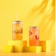 thumbnail image 3 of Fluted Glass Tumblers with Bamboo Lids and Straws - 16 oz - Set of 4, 3 of 18