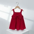 thumbnail image 2 of Moocorvic Baby Girl Flower Dress Summer Bowknot Princess Wedding Birthday Party Dresses for Infant Girls 4-5 Years,Red, 2 of 7