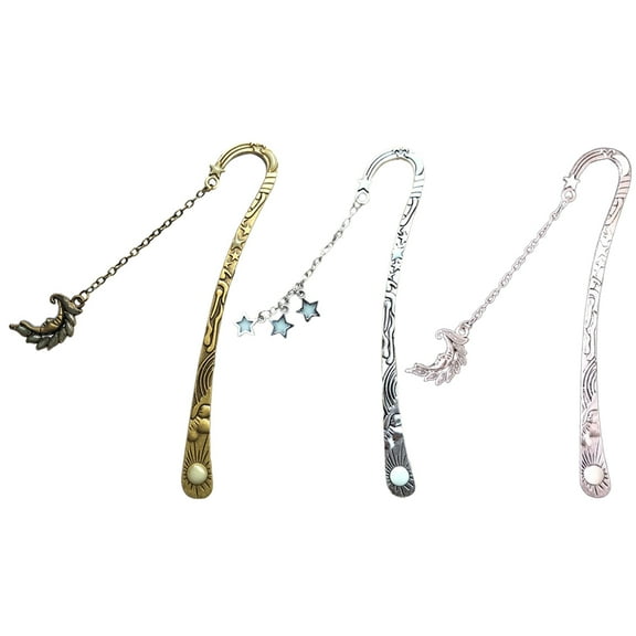 Masteelf 3pcs Decorative Hanging Pendant Bookmarks Delicate Bookmark Ornaments