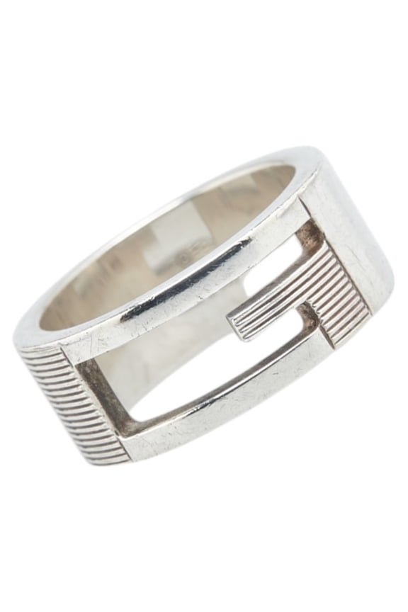 Pre-Owned Gucci Branded G Ring #10 SV925 Silver Women's GUCCI