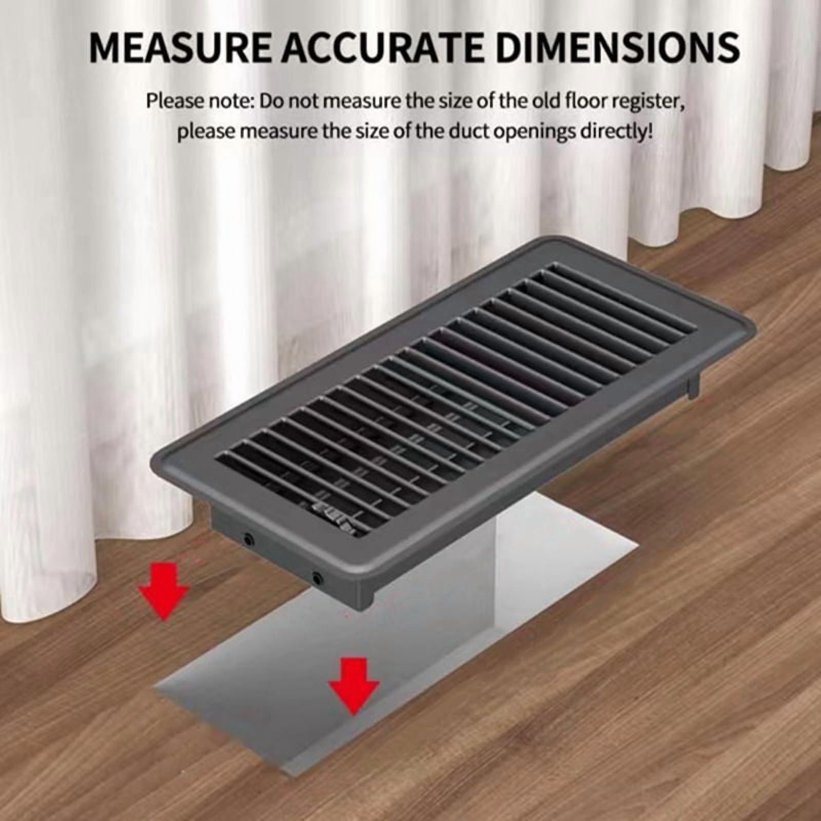 3Pc Floor Vents,4x10In Floor Register Floor Vent Covers for HeavyDuty Air Floor Vent Cover for Home Floor Wall Ceiling,A,3 * floor register,Brown