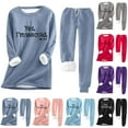 thumbnail image 5 of Yes I'm Still Freezing Me 24 7 Fleece Sweatshirts and Sweatpants Set for Women Plus Size Fuzzy Sherpa Lined Tracksuit Pants Sets Two Piece Loungwear, 5 of 5