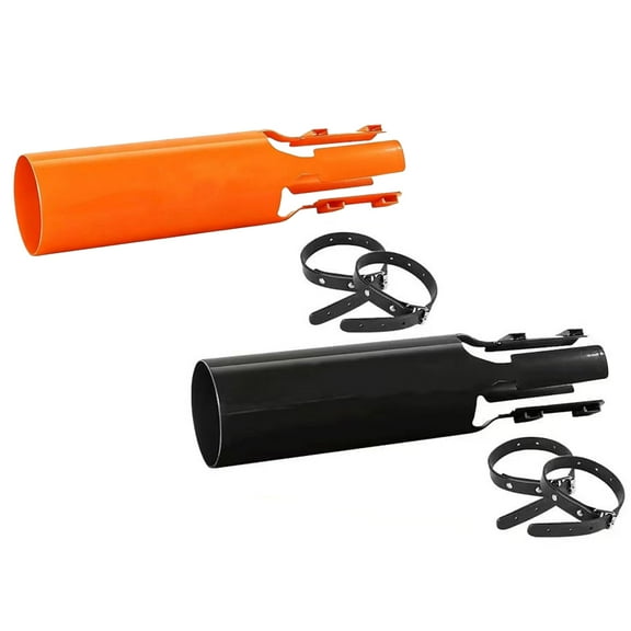 2Pcs Leaf Blower Air Booster, Air Flow Booster for Blower, Turbo Nozzle Extension Boosts Speed & Power, Fits 2-4 Inch Blowers Easy to Install Airflow Accelerator(Black & Orange)