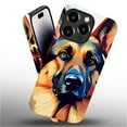 thumbnail image 3 of Punmada Compatible with iPhone 14 Pro Max Glossy Case For Girl Boy Full Body Protective Hard Shell Esthetics Pattern German Shepherd Dog, 3 of 7
