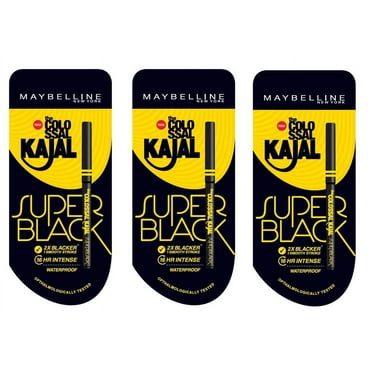 Maybelline New York Colossal Kajal Super Black (Pack of 3)