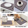 thumbnail image 4 of 2 Pack Washable Rubber Bohemian Vintage Floral Dish Drying Mats for Kitchen Counter Home Large Coffee Bar Pad Accessories and Decor for Utensils Stemware (2pcs 19.5''x12''), 4 of 6