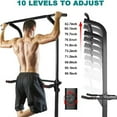 thumbnail image 7 of HUJHKIO Adjustable Power Tower for Home Gym, Pull Up Bar Dip Station with PU Pads, Heavy Duty 330 LBS Capacity, for Pull-Ups, Dips, Push-Ups, Workout Equipment for Strength Training, Black, 7 of 7